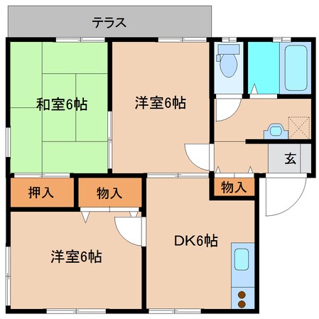 五位堂駅 徒歩12分 1階の物件間取画像